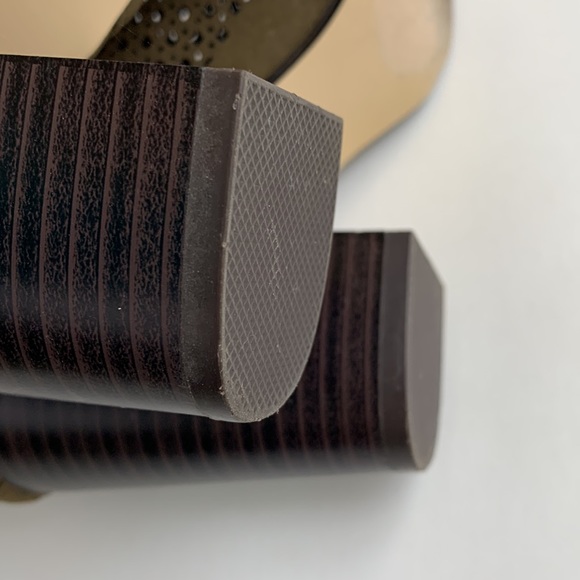 JUSTFAB Laser Cut Open Toe Bootie Koko Size 5.5 Olive Green - Picture 9 of 13